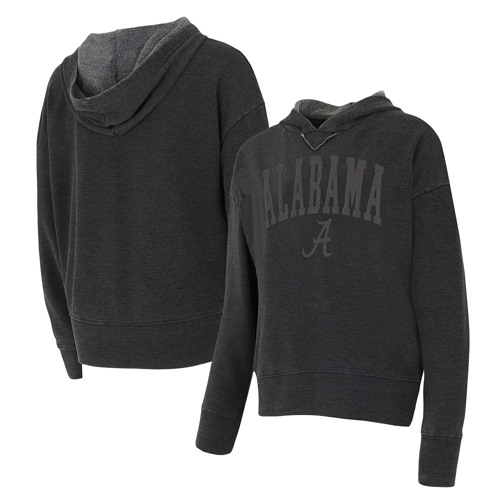 T-shirt à capuche manches longues Concepts Sport Charcoal Alabama Crimson Tide Volley pour femmes