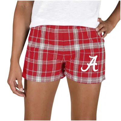 Alabama Crimson Tide Concepts Sport Women's Ultimate Flannel Sleep Shorts - Crimson/Gray