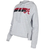 Sweat à capuche raglan tri-mélange gris Alabama Crimson Tide Cedar Concepts Sport pour femme