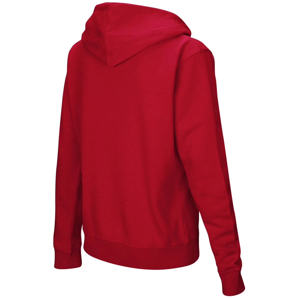 Women's Crimson Alabama Tide Arch & Logo 1 Pullover Hoodie