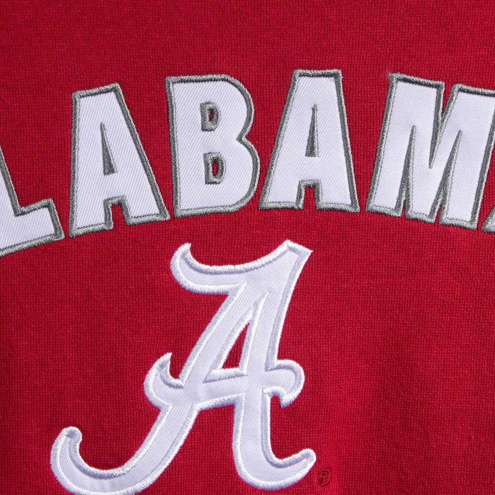 Women's Crimson Alabama Tide Arch & Logo 1 Pullover Hoodie