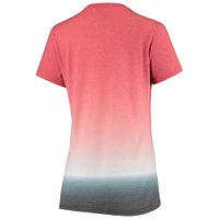 T-shirt à encolure en V pour femme Crimson Alabama Tide Ombre