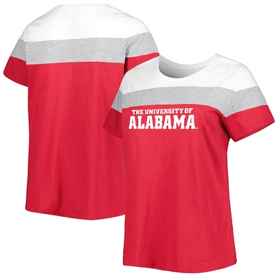 T-shirt fendu taille plus Crimson Alabama Tide pour femme