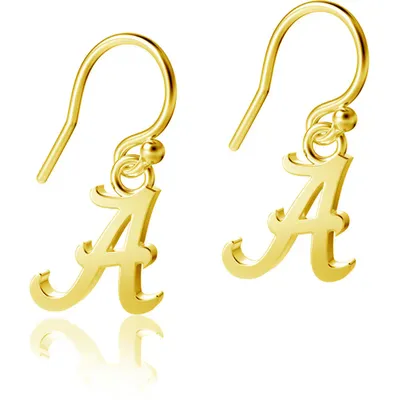 Alabama Crimson Tide Dayna Designs Women's Gold Plated Dangle Earrings