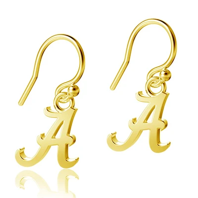 Women's Dayna Designs Alabama Crimson Tide Gold Plated Dangle Earrings