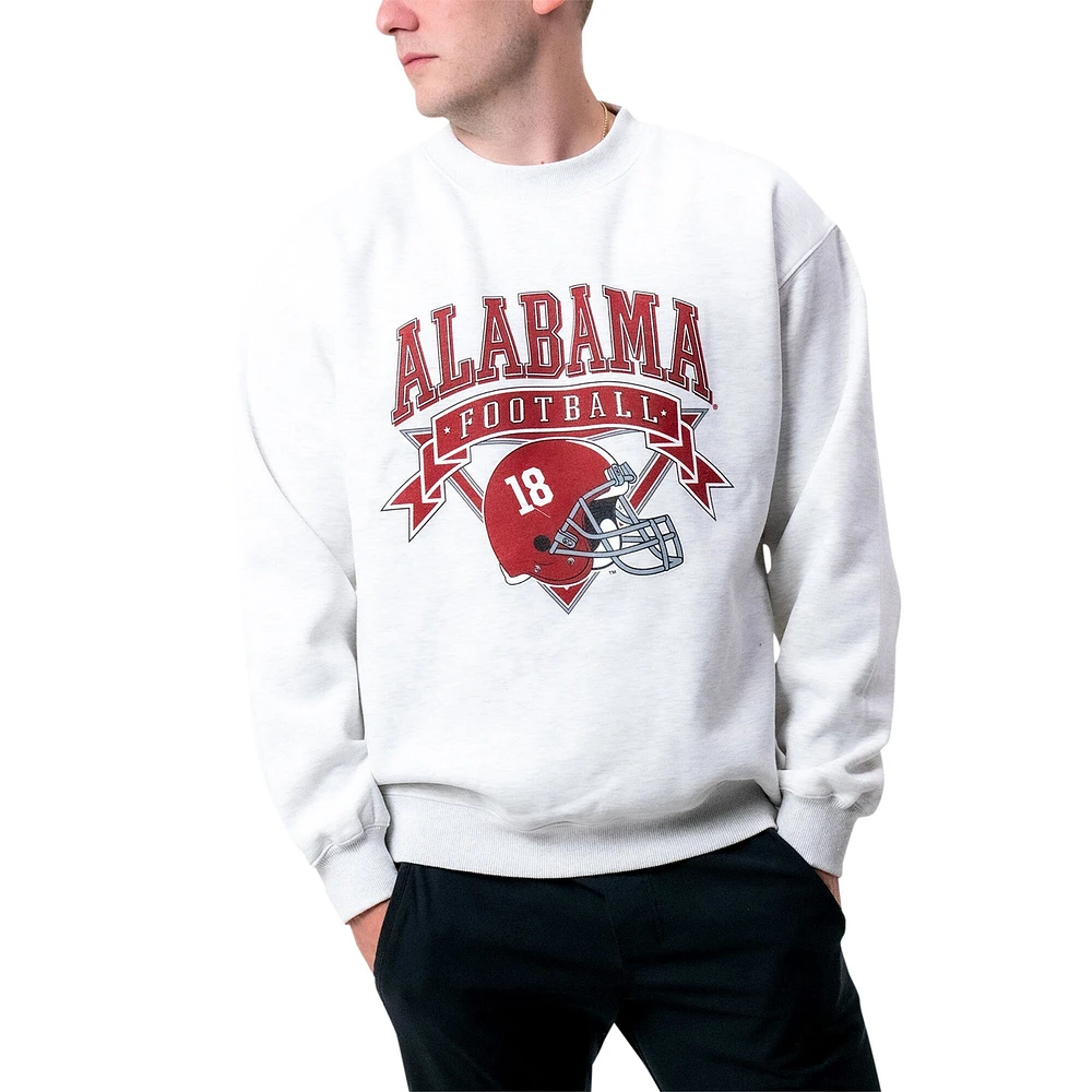 Sweatshirt à enfiler avec logo establishment & Co. Ash Alabama Crimson Tide pour femmes