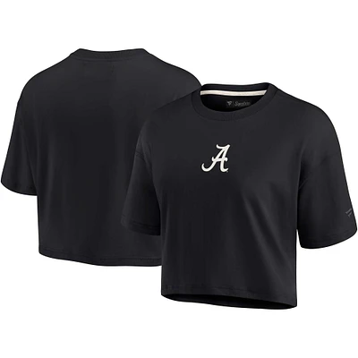 Women's Fanatics Black Alabama Crimson Tide Elements Super Soft Boxy Cropped T-Shirt