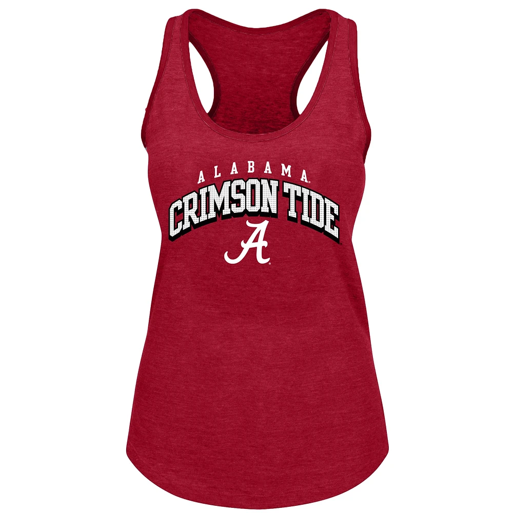 Débardeur à strass grande taille pour femmes Fanatics Crimson Alabama Tide