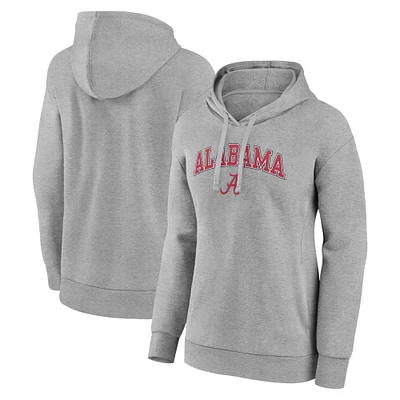 Women's Fanatics Heather Gray Alabama Crimson Tide Campus Pullover Hoodie