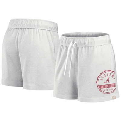 Women's Fanatics Oatmeal Alabama Crimson Tide Win Badge Shorts