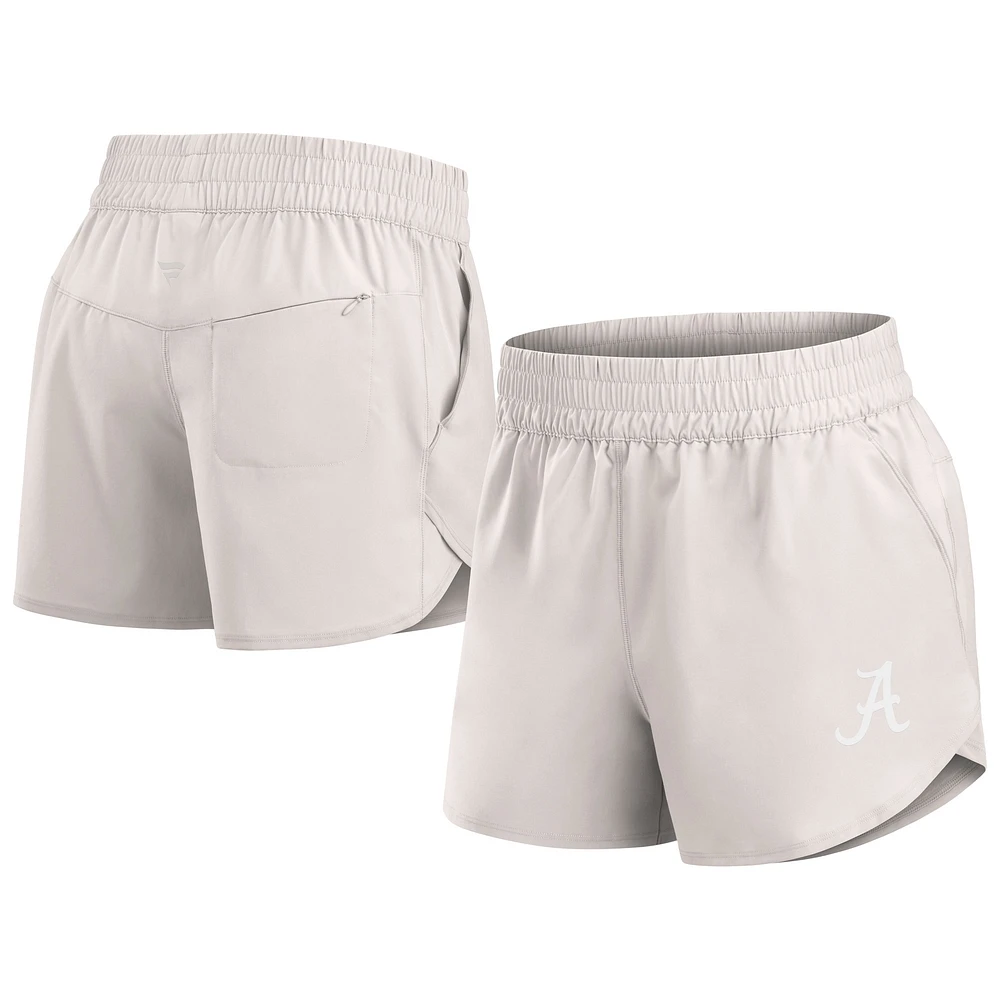 Women's Fanatics White Alabama Crimson Tide Studio Woven Vibe Shorts