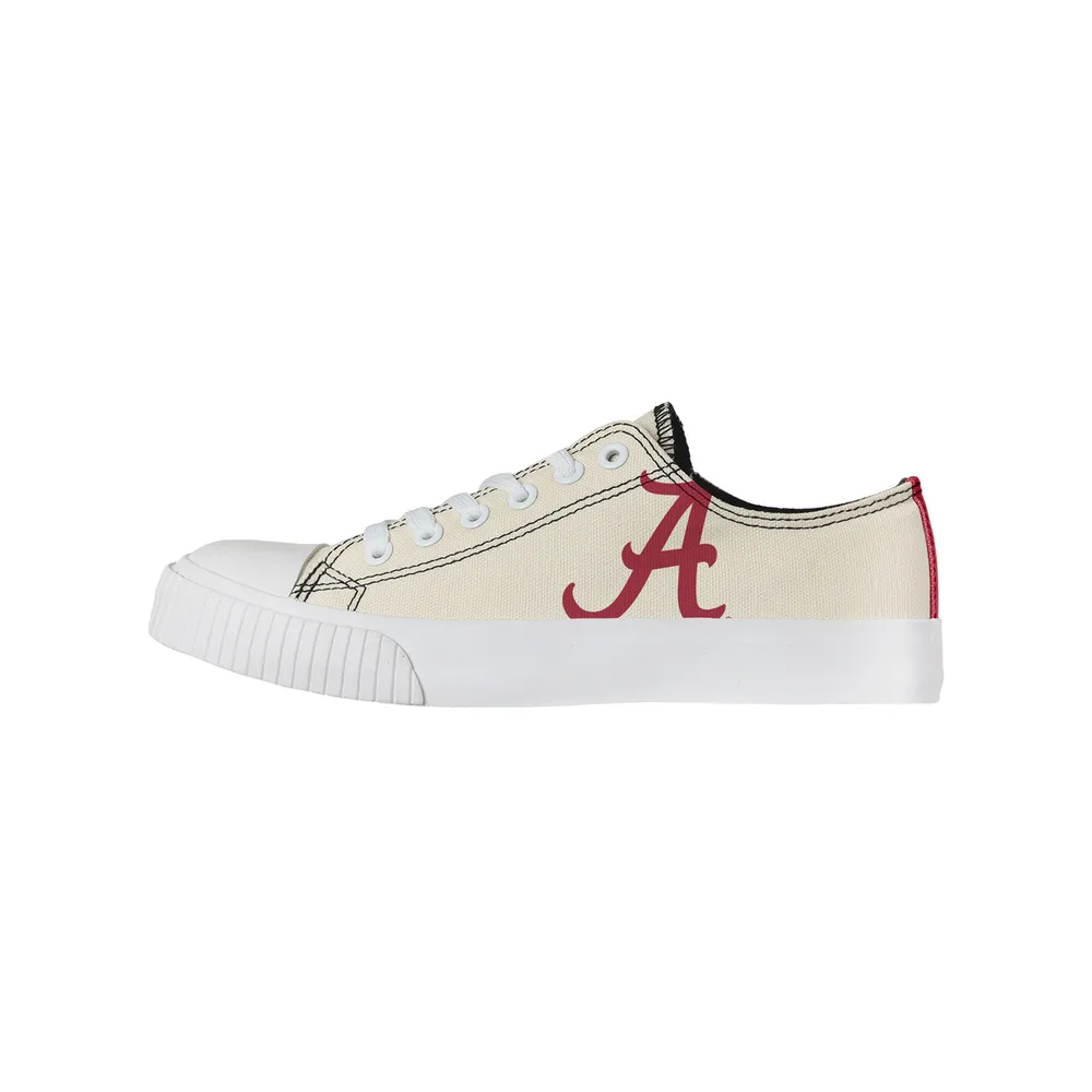 FOCO Cream Alabama Crimson Tide Chaussures basses en toile pour femmes