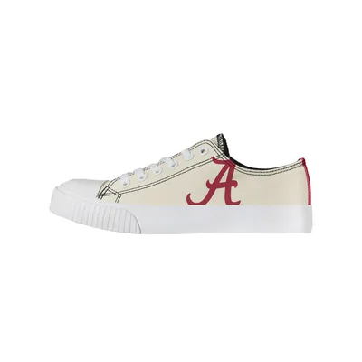 Alabama Crimson Tide FOCO Women's Low Top Canvas Shoes - Cream