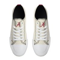 Women's FOCO Cream Alabama Crimson Tide Low Top Canvas Shoes