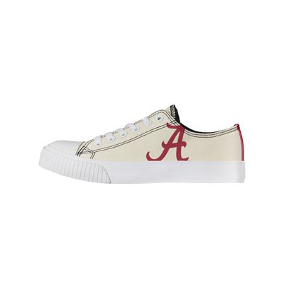 Women's FOCO Cream Alabama Crimson Tide Low Top Canvas Shoes