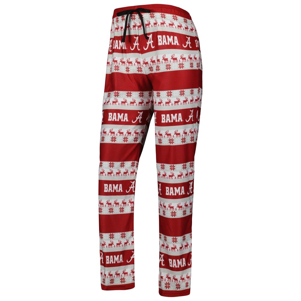 Women's FOCO Crimson Alabama Tide Ugly Long Sleeve T-Shirt & Pajama Pants Sleep Set