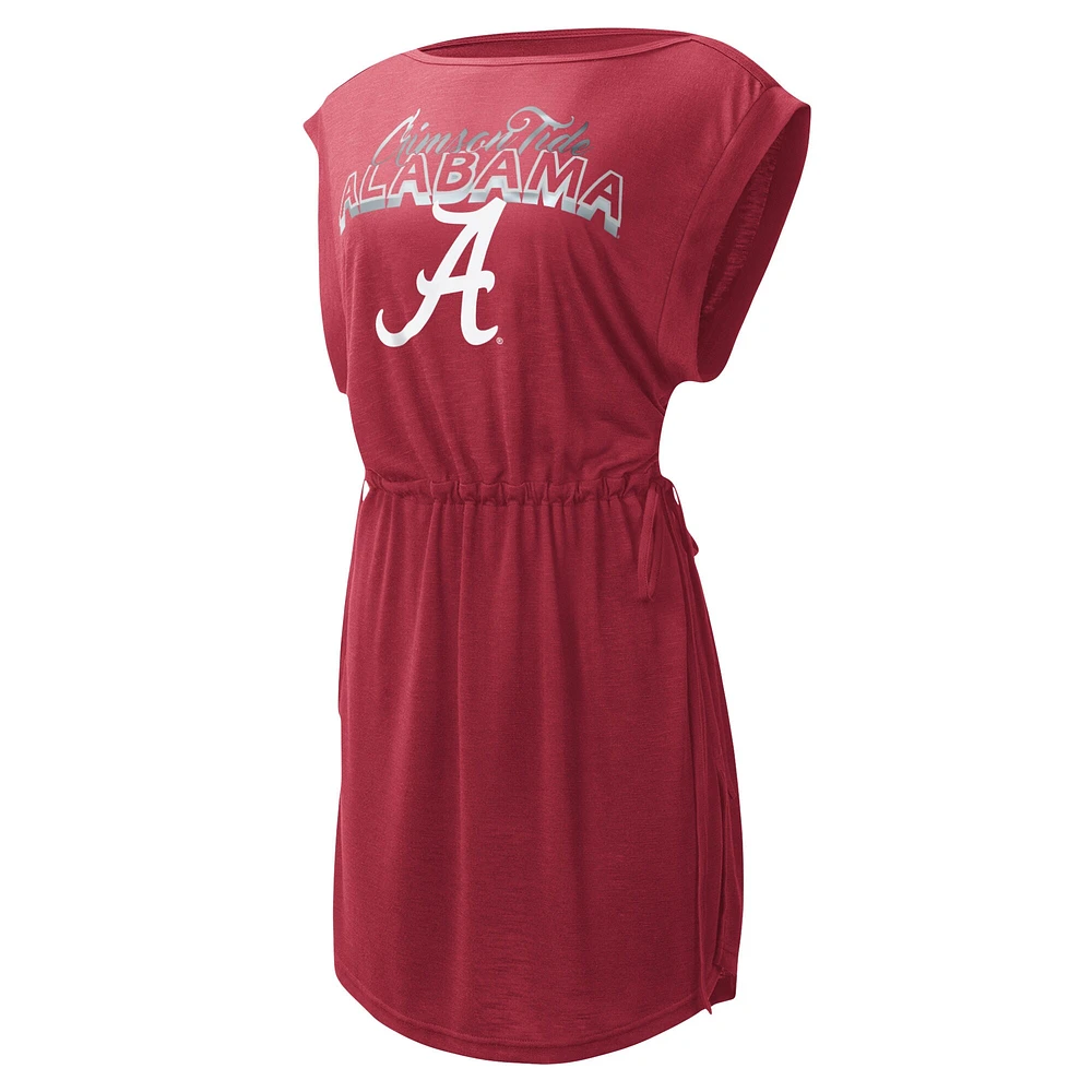 Women's G-III 4Her by Carl Banks Crimson Alabama Tide GOAT Swimsuit Cover-Up Dress