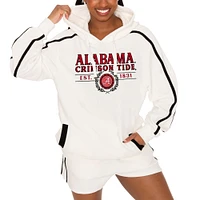 Ensemble sweat à capuche et short Alabama Crimson Tide Down, Set, Go pour femme Gameday Couture Cream