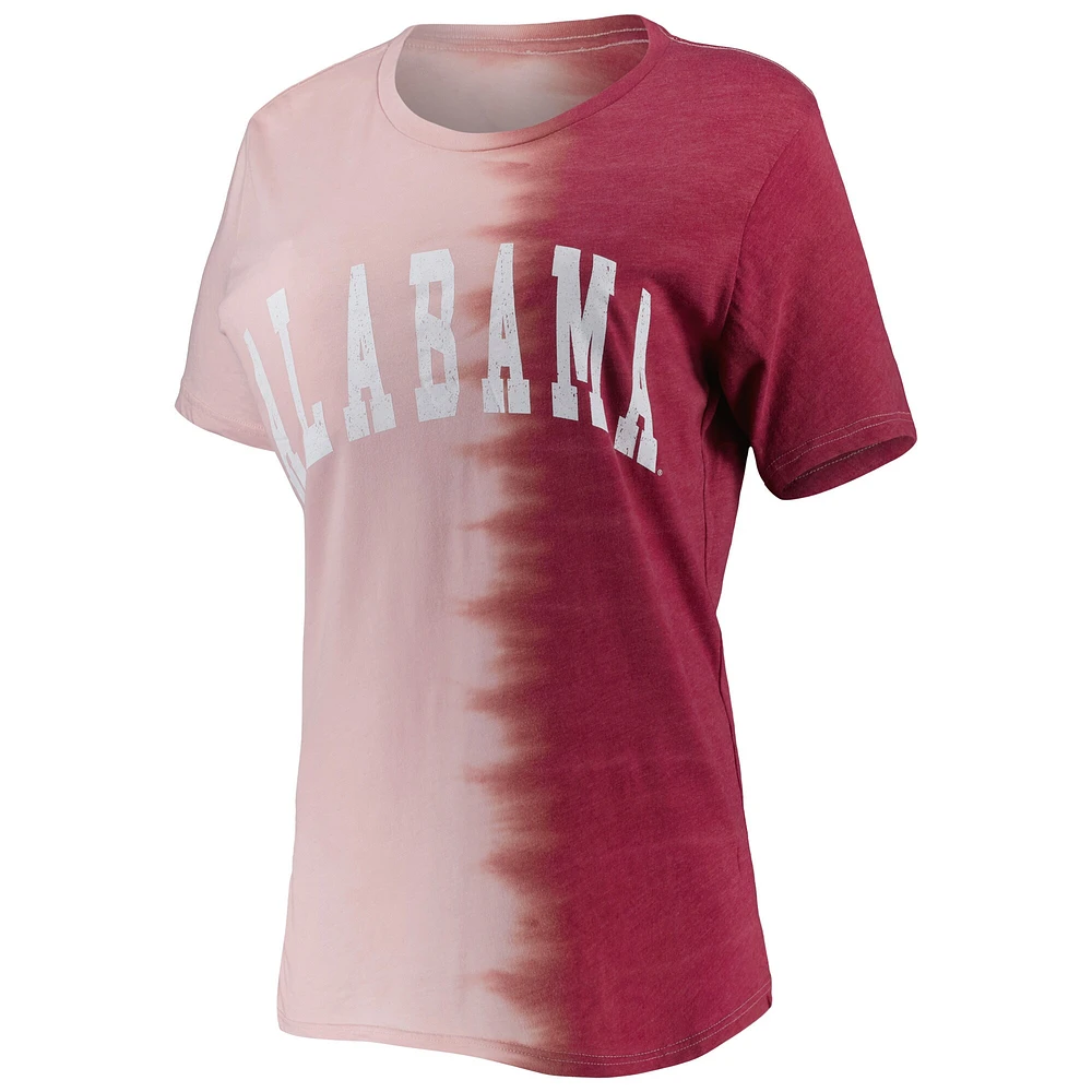 Women's Gameday Couture Crimson Alabama Tide Find Your Groove Split-Dye T-Shirt