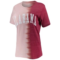 Women's Gameday Couture Crimson Alabama Tide Find Your Groove Split-Dye T-Shirt