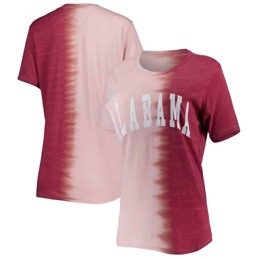 Women's Gameday Couture Crimson Alabama Tide Find Your Groove Split-Dye T-Shirt