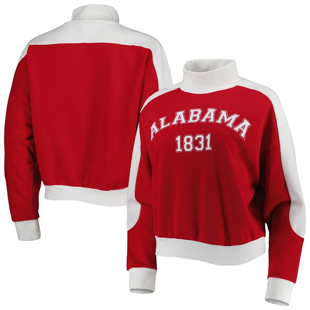 Gameday Couture pour femme Crimson Alabama Tide Make it a Mock Sporty Pullover Sweatshirt