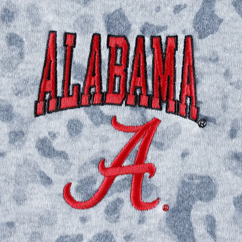 Sweat Gameday Couture gris chiné Alabama Crimson Tide léopard quart zippé pour femme