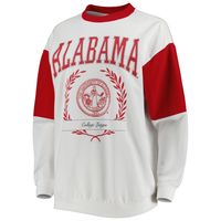 Women's Gameday Couture White Alabama Crimson Tide It's A Vibe Dolman Pullover Sweatshirt