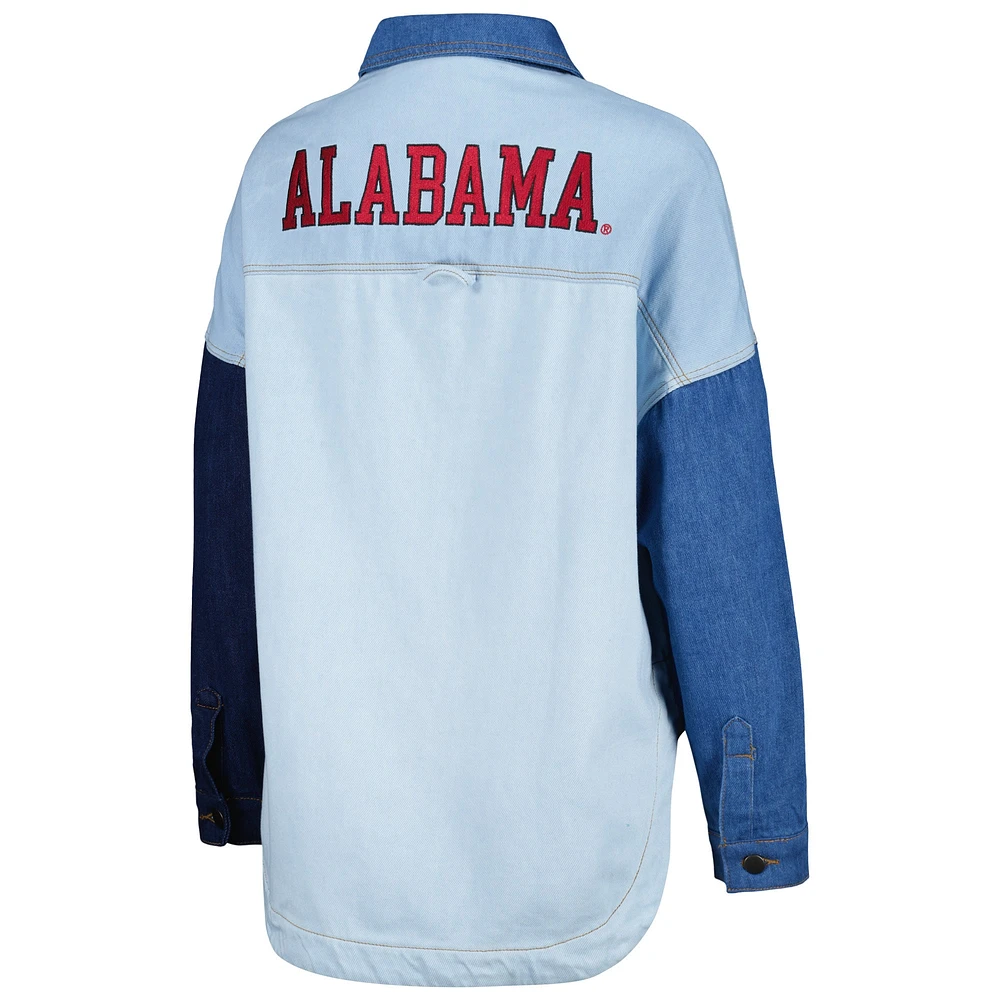 Women's Hype and Vice Denim Alabama Crimson Tide Multi-Hit Hometown Full-Snap Jacket