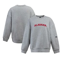 Women's Hype and Vice Heather Gray Alabama Crimson Tide Offside Pullover Sweatshirt