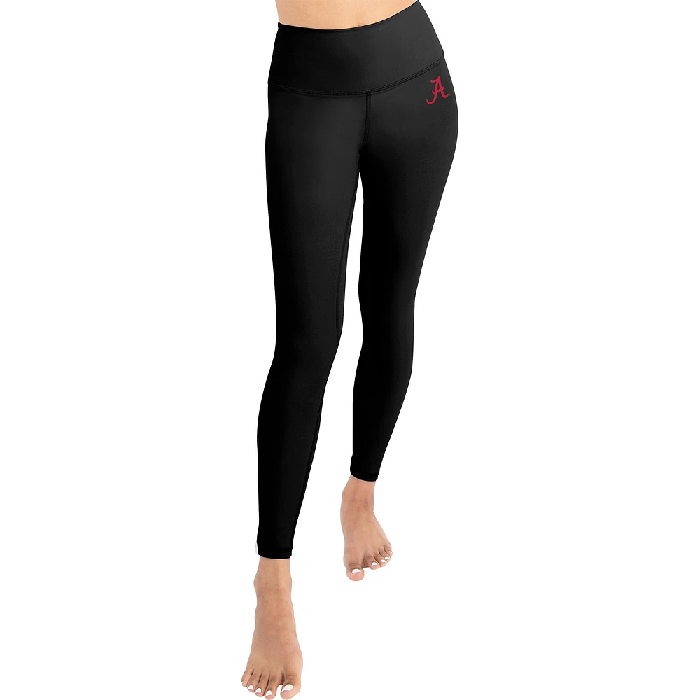 Ensemble soutien-gorge et leggings mi-longs doux au beurre Certo Black Alabama Crimson Tide pour femmes