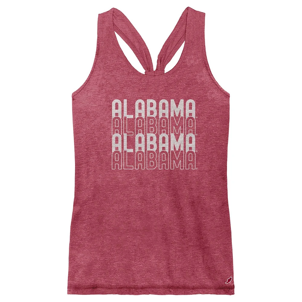 Women's League Collegiate Wear Crimson Alabama Tide Stacked Name Débardeur dos nageur