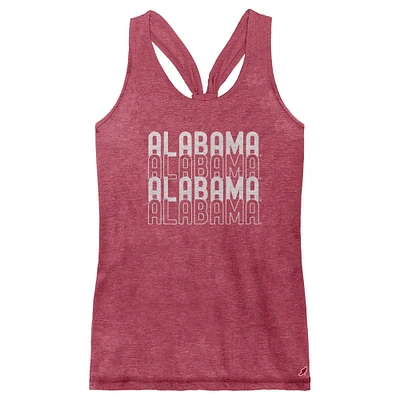 Women's League Collegiate Wear Crimson Alabama Tide Stacked Name Débardeur dos nageur