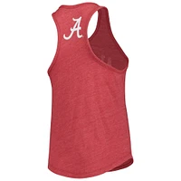 Women's League Collegiate Wear Heather Crimson Alabama Tide Two-Hit Intramural Tri-Blend Scoop Neck Racerback Tank Top
