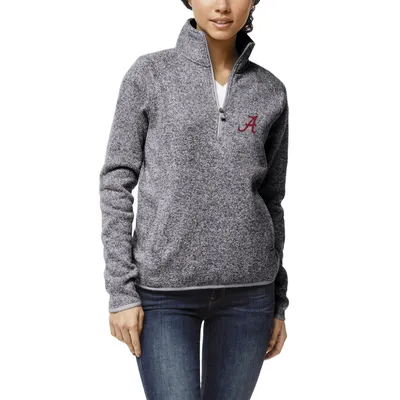 Alabama Crimson Tide League Collegiate Wear Women's Saranac Quarter-Zip Pullover Top - Heather Gray