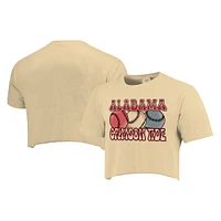 T-shirt court de baseball aux couleurs confortables l'Alabama Crimson Tide pour femmes