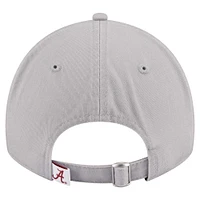 Casquette ajustable 9TWENTY pour femme avec logo Alabama Crimson Tide de New Era gris