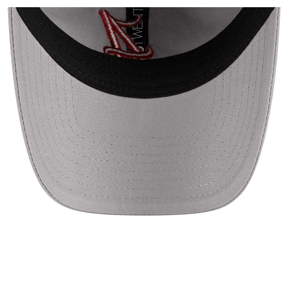 Casquette ajustable 9TWENTY pour femme avec logo Alabama Crimson Tide de New Era gris