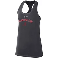 Women's Nike Anthracite Alabama Crimson Tide Arch & Logo Classic Performance Tank Top