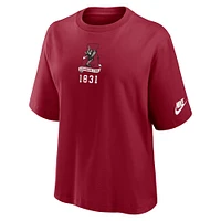 Women's Nike Crimson Alabama Tide Boxy Legacy Established T-Shirt