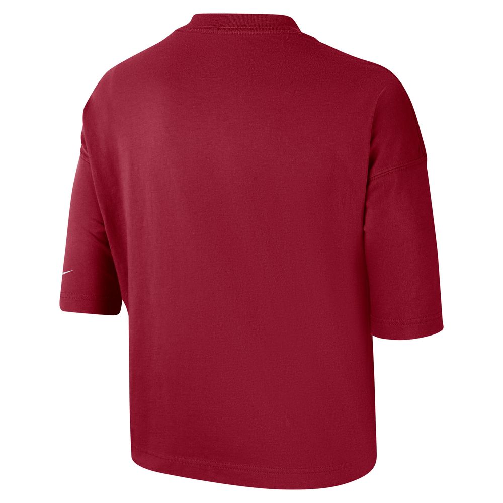 Women's Nike Crimson Alabama Tide Crop Performance T-Shirt