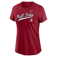 T-shirt Nike Crimson Alabama Tide Local Script pour femme