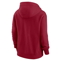 Women's Nike  Crimson Alabama Tide Oversize Lockup Phoenix Full-Zip Hoodie Jacket