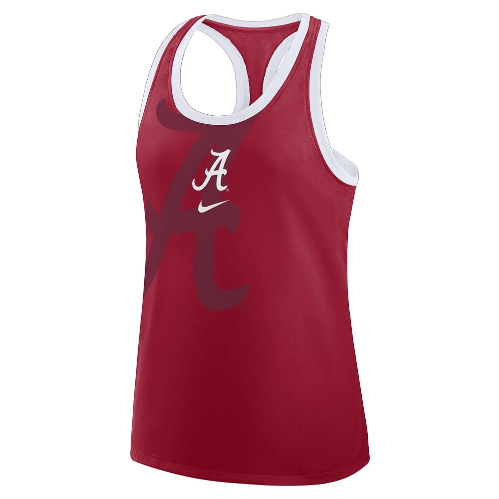 Women's Nike Crimson Alabama Tide Primetime Racerback Tri-Blend Tank Top