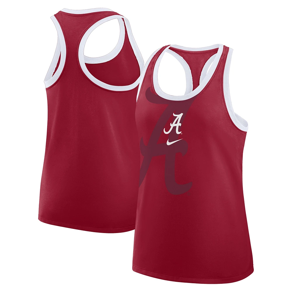 Women's Nike Crimson Alabama Tide Primetime Racerback Tri-Blend Tank Top