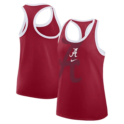 Women's Nike Crimson Alabama Tide Primetime Racerback Tri-Blend Tank Top