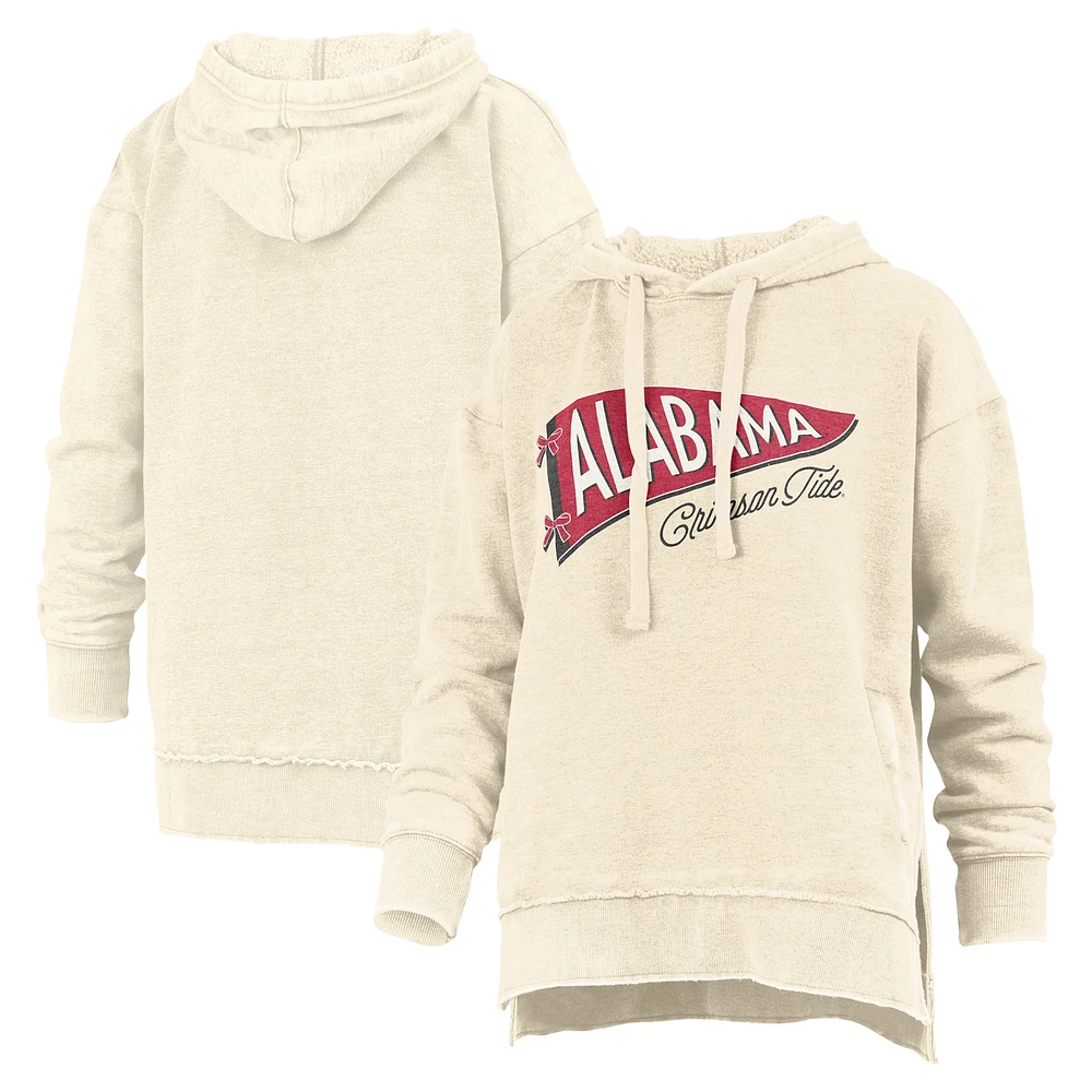 Women's Pressbox  Cream Alabama Crimson Tide Marni Pullover Hoodie