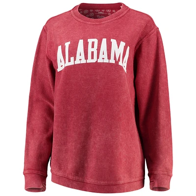 Pressbox Crimson Alabama Tide Comfy Cord Vintage Wash Basic Arch Sweat-shirt pour femme