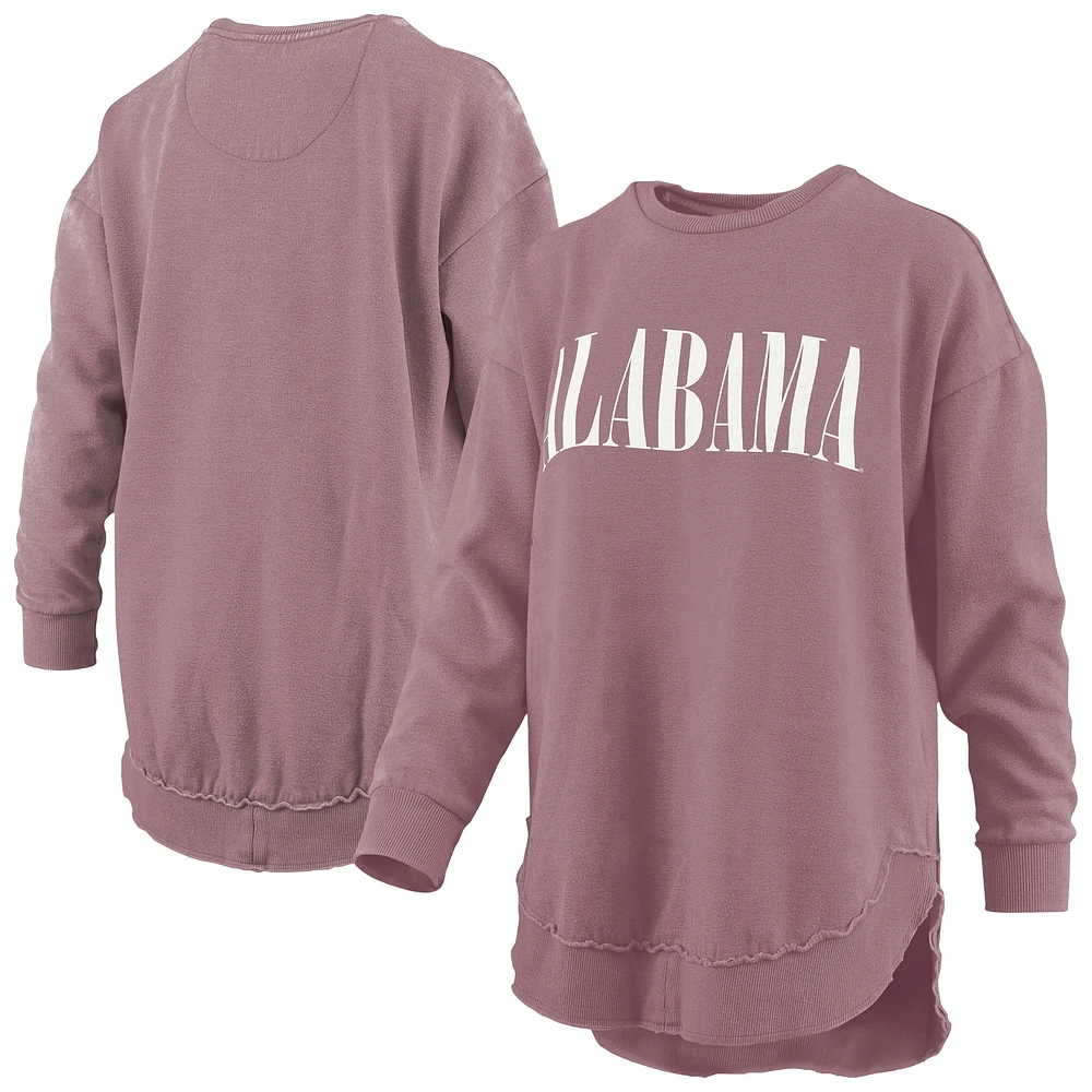 Sweat-shirt en polaire poncho rose Alabama Crimson Tide Pressbox pour femme