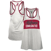 Women's Pressbox White/Crimson Alabama Crimson Tide Tracy Racerback Tank Top